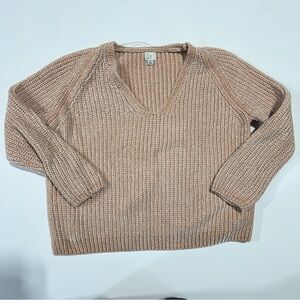 A new day cropped super soft cream colored sweater size L